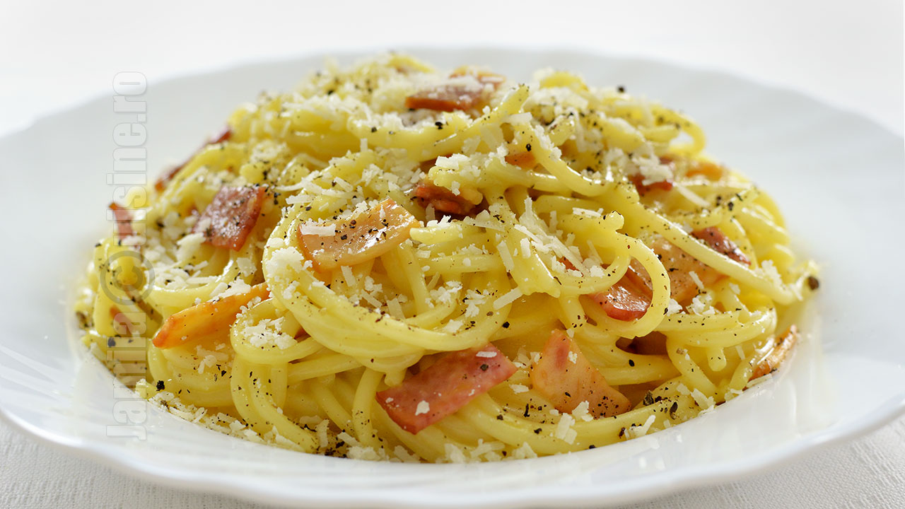Spaghete carbonara fara smantana | Reteta Video