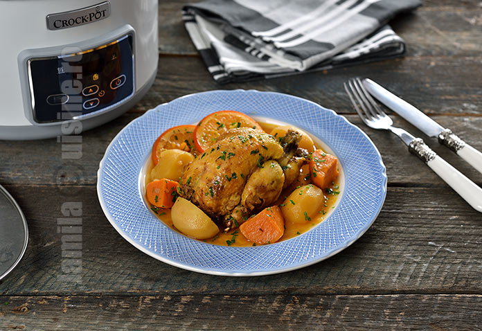 Coquelet cu portocale la Crock-Pot | Reteta Video