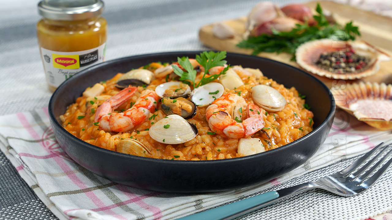 Risotto cu fructe de mare | Reteta Video