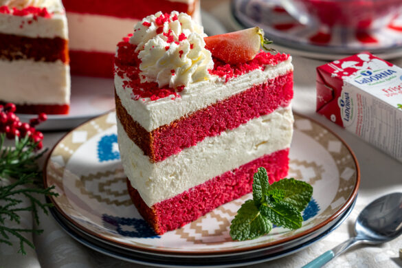 Tort cheesecake Red Velvet perfect pentru Revelion | Reteta Video